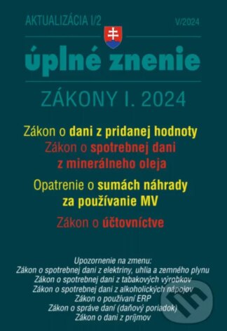 Aktualizácia I/2 / 2024 - daňové a účtovné zákony-