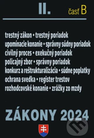 Zákony 2024 II/B - Trestné právo a súdne spory-