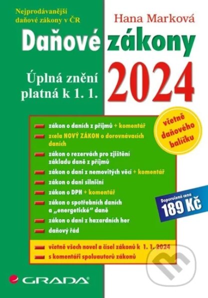 Daňové zákony 2024-Hana Marková