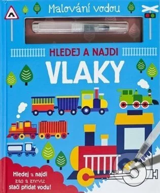 Malování vodou - Vlaky-